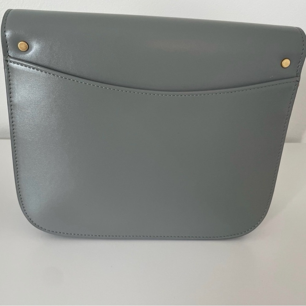Leo et Violette Gray Leather Crossbody Bag - Picture 2 of 7